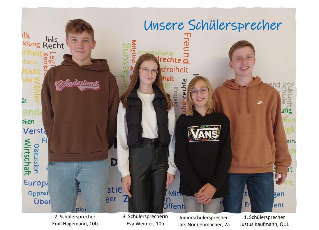 Unsere neuen Schüler- und StufensprecherInnen im Schuljahr 2022/23