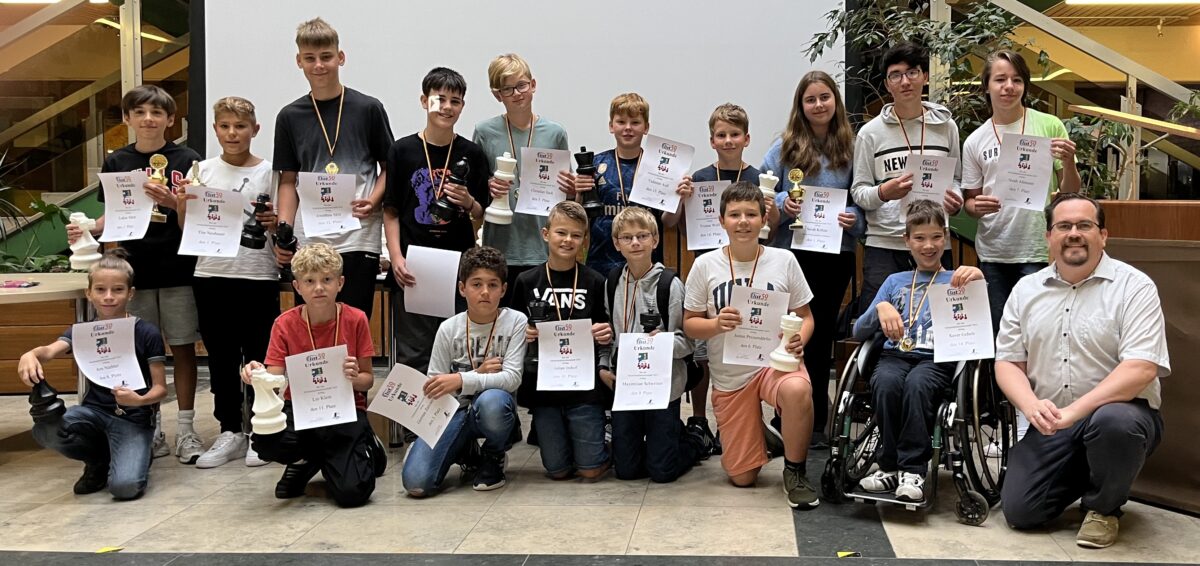 Foto Siegerehrung Schulschachturnier FLG 2023